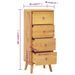 Chiffonnier 40x30x100 cm Bois massif de teck - Photo n°8