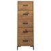 Chiffonnier 42x35x110 cm Bois de pin massif - Photo n°2