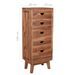 Chiffonnier 5 tiroirs 40x30x100 cm Bois de teck massif - Photo n°6