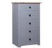 Chiffonnier 5 tiroirs en bois de pin massif Autika 46 cm – Élégance rustique et praticité - Photo n°1