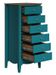 Chiffonnier 6 tiroirs bois massif bleu et naturel Elisa - Photo n°3