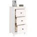 Chiffonnier Blanc 40x35x80 cm Bois massif de pin 2 - Photo n°4