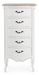 Chiffonnier bois de paulownia blanc 5 tiroirs Juju L 48 cm - Photo n°3