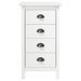 Chiffonnier Hill Range Blanc 46x35x80 cm Bois de pin solide - Photo n°1