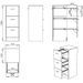 Classeur 3 tiroirs dossiers suspendus gris Office H109 cm - Photo n°3