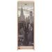 Classeur à rideau chêne clair BOSTA 104 cm – Meuble de rangement sécurisé 5 niches avec serrure - Photo n°1