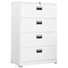 Classeur Blanc 90x46x134 cm Acier - Photo n°1