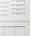 Cloison de séparation 3 panneaux blanc bois de paulownia massif - Photo n°6