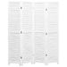 Cloison de séparation 4 panneaux Blanc 140x165 cm Bois - Photo n°1