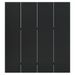 Cloison de séparation 4 panneaux Noir 160x180 cm Acier - Photo n°2