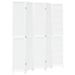 Cloison de séparation 5 panneaux blanc bois de paulownia massif - Photo n°1