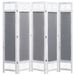 Cloison de séparation 5 panneaux Gris 175x165 cm Tissu - Photo n°1