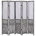 Cloison de séparation 5 panneaux Gris 175x165 cm Tissu 2 - Photo n°1