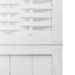 Cloison de séparation 6 panneaux blanc bois de paulownia massif - Photo n°6