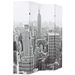 Cloison de séparation pliable 160x170 cm New York Noir et blanc - Photo n°3