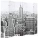 Cloison de séparation pliable 228x170 cm New York Noir et blanc - Photo n°3