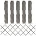 Clôture à treillis 5 pcs Gris Bois de sapin massif 180x60 cm - Photo n°1