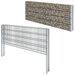 Clôture de gabion 2D Acier galvanisé 2,008x0,83m 10m total Gris - Photo n°1