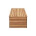 Coffre de jardin 190L en bois exotique d'eucalyptus FSC - 190 L - 48,5 x 109,5 x 37 cm - Avec roulettes - Effet Teck - Photo n°4