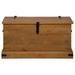 Coffre de rangement HALDEN 91x48x47 cm bois massif pin - Photo n°3