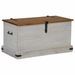 Coffre de rangement HALDEN blanc 91x48x47 cm bois massif pin - Photo n°2