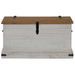 Coffre de rangement HALDEN blanc 91x48x47 cm bois massif pin - Photo n°3