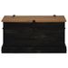 Coffre de rangement HALDEN noir 91x48x47 cm bois massif pin - Photo n°3