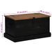 Coffre de rangement HALDEN noir 91x48x47 cm bois massif pin - Photo n°9