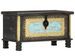 Coffre de rangement Noir 80x40x45 cm Bois de manguier massif - Photo n°1