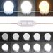Coiffeuse à LED avec 2 armoires Blanc Bois d'ingénierie - Photo n°11