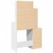 Coiffeuse avec armoire blanc 80x35x132 cm - Photo n°7