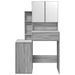 Coiffeuse avec armoire sonoma gris 80x35x132 cm - Photo n°5