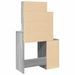 Coiffeuse avec armoire sonoma gris 80x35x132 cm - Photo n°7