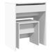 Coiffeuse et tabouret blanc 60x40x113,5 cm - Photo n°2