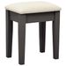 Coiffeuse et tabouret Gris 65x36x128 cm Bois de paulownia MDF - Photo n°7