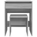 Coiffeuse et tabouret sonoma gris 60x40x113,5 cm - Photo n°5