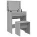 Coiffeuse et tabouret sonoma gris 60x40x113,5 cm - Photo n°8