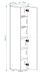 Colonne Chêne Saphir et blanc multifonctions 1 porte Parko 29.6 cm - Photo n°6