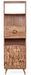 Colonne de rangement 1 porte 2 tiroirs 3 niches en bois de sheesham naturel Kany 58 cm - Photo n°1