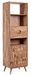 Colonne de rangement 1 porte 2 tiroirs 3 niches en bois de sheesham naturel Kany 58 cm - Photo n°2