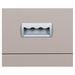 Colonne de rangement métal gris alu et blanc 4 tiroirs Bolan H 126 cm - Photo n°4