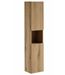 Colonne de salle de bain suspendue NOVA OAK – Rangement élégant finition Chêne Naturel - Photo n°1