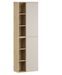 Colonne murale DALIA 50 cm Cachemire 2 portes – Meuble de salle de bain suspendu avec niches ouvertes - Photo n°1