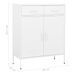 Commode 2 portes 2 tiroirs Klako 80 cm - Acier mat - Photo n°10