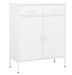 Commode 2 portes 2 tiroirs Klako 80 cm - Acier mat - Photo n°11