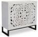 Commode 2 portes bois blanc et métal noir Dias - Photo n°1