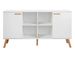 Commode 2 portes mélaminé blanc Mathys - Photo n°1