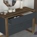 Commode 3 tiroirs avec miroir mural bois foncé et anthracite Luko 110 cm - Photo n°3