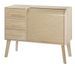 Commode 3 tiroirs avec rideau HAPPY 110 cm – Meuble de rangement moderne avec niche - Photo n°1