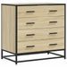 Commode 4 tiroirs Dovany L 70 x H 70 x P 41 cm - Bois et métal - Photo n°1